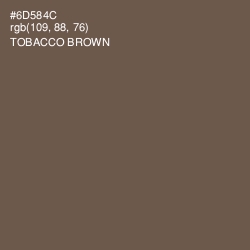 #6D584C - Tobacco Brown Color Image